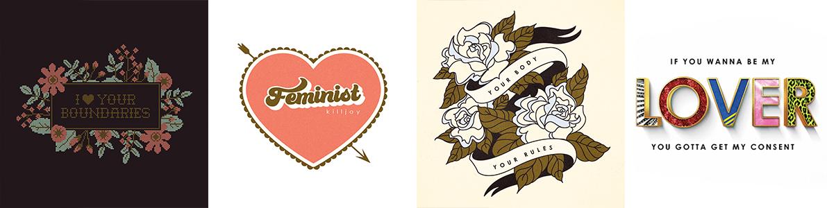 Set of four SACE greeting cards displayed.